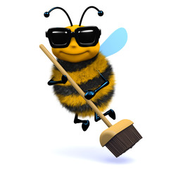 3d Bee sweeps clean with a new broom - 29257966