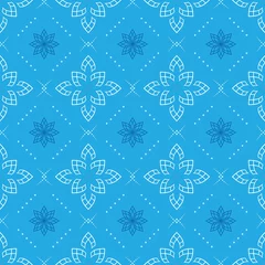 Poster vector blue seamless geometrical pattern © pavalena