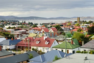 Foto op Plexiglas Daken in de voorsteden, Hobart, Tasmanië © redzaal