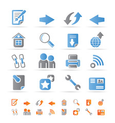 Website navigation and computer icons - vector icon set