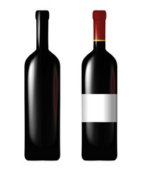 Wine bottle - mesh and gradient only
