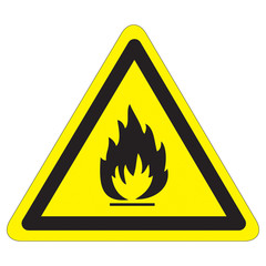 Warnung vor feuergefährlichen Stoffen
