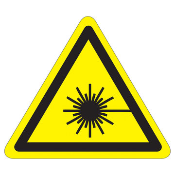 Warnung vor Laserstrahl