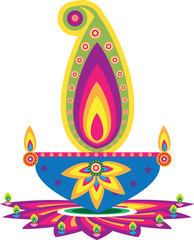 Indian Deepavali oil lamps