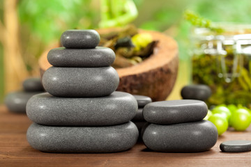 Obraz na płótnie Canvas Hot massage stones
