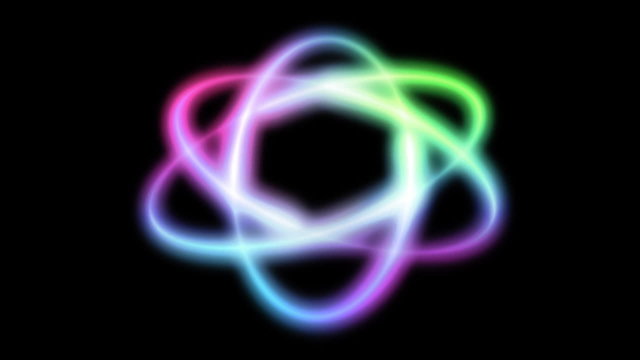 Atom symbol, seamless loop