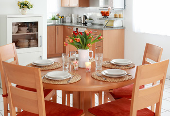 Kitchen and dining room interior