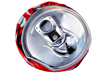 cannette de boisson écrasée