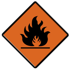 Schild Feuer Warnung