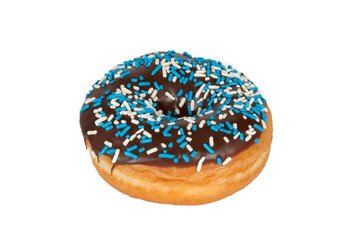 Donut with Chocolate Icing and Sprinkles