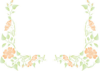 vector flowers on  background
