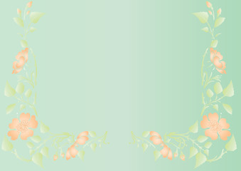 vector flowers on  background