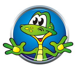 Naklejka premium Lizard Button