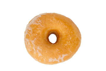 Glazed Donut Isolated on White Background