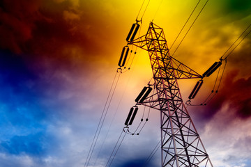 torre de transmision electrica  .Concepto energetico.