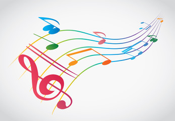 abstract colorful notes vector