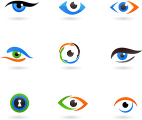 Eye logos and icons