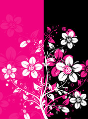 Floral abstract background, vector