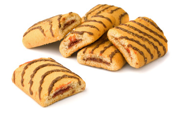 Pile of jam filled biscuits