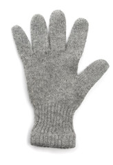 Single gray knitted wollen glove