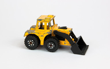 Yellow bulldozer.