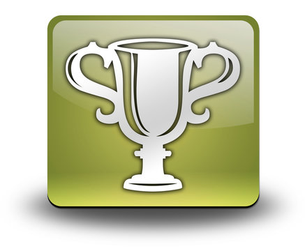 Yellow 3D Effect Icon "Award Cup"