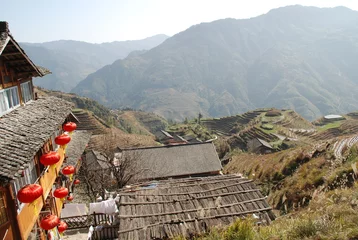 Deurstickers China - Longsheng rice terraces © bubblegun