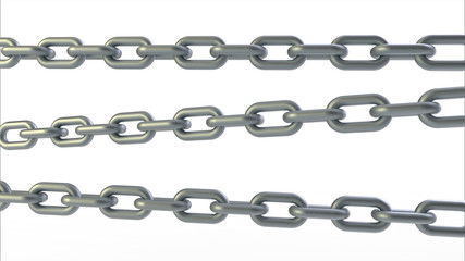 Three steel chains