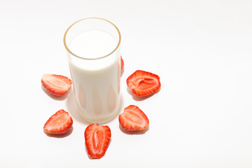 Strawberry with milk.