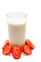 Strawberry with milk.