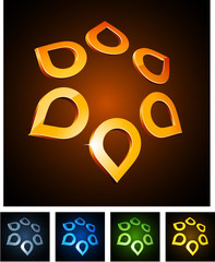 3d star emblems.