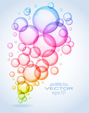 Soap bubbles abstract background - eps10