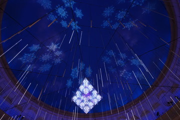 plafond du centre commercial Venus Fort de Tokyo