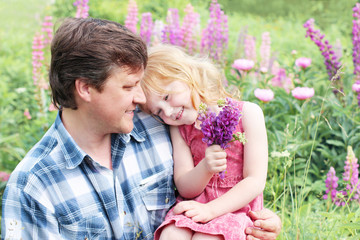 father and daughter outdoor