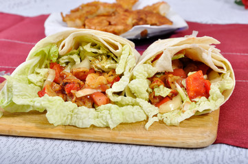 Fresh diet kebab - traditional turkish food