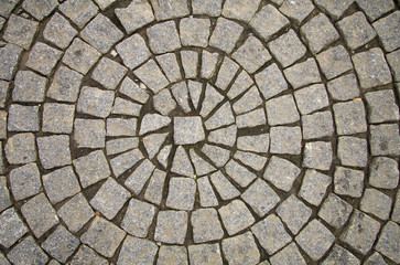 cobble stones in circle