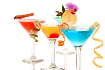 Martini cocktails composition