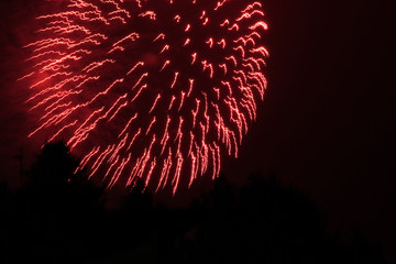 Feuerwerk am Nachthimmel