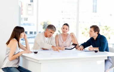 Fototapeta premium Coworkers working in their office