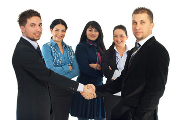 Business men handshake