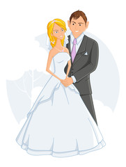 wedding, vector illustration