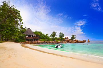 Cafe on tropical beach