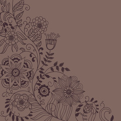 Floral background in dark colors