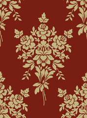 Seamless vector texture with flowers