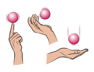 H&auml;nde und Ball_Farbe