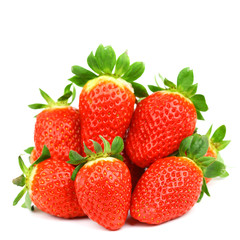 strawberry pile isolated