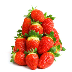 strawberry pile isolated