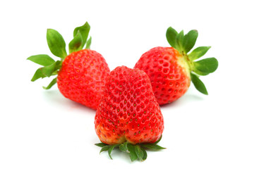 strawberry pile isolated