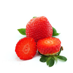 strawberry pile isolated
