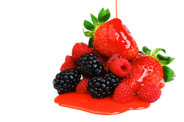 big berry pile in syrup